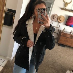 Short Sherpa Pea Coat